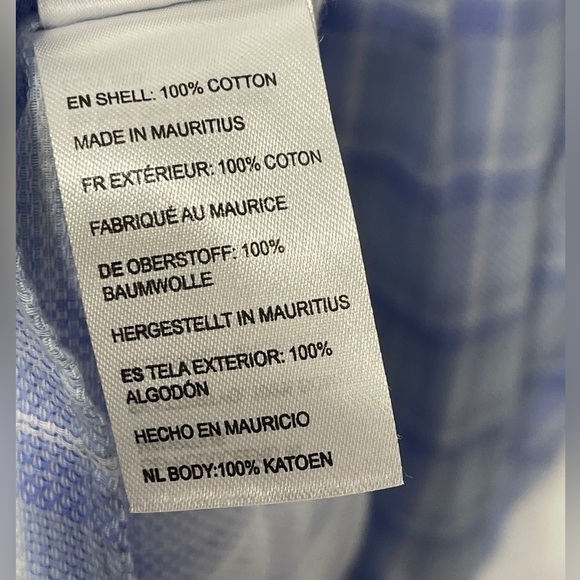 UNTUCKit Men's Button Up Shirt Pinord Style #40649 Size Large Blue Plaid Cotton - Picture 4 of 7